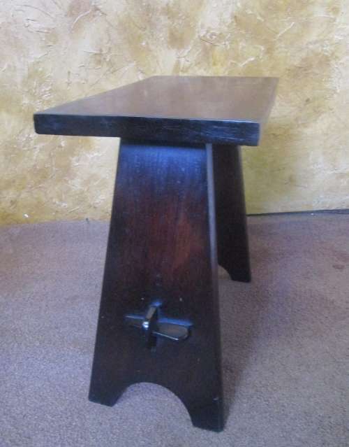 A GORGEOUS SOLLID WOOD MILKING CHAIR OR SIDE TABLE