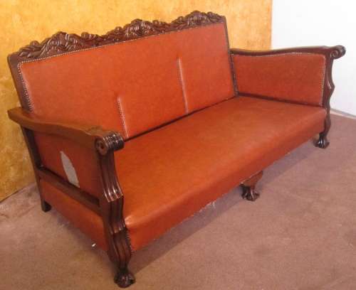 A MARVELOUS 3 SEATER SOLID IMBUIA COUCH