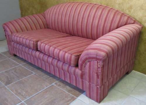 A FANTASTIC DOUBLE SEATER SLEEPER COACH - FEW SCUFFS NOTHING THAT A DESIGNER THROW CAN NOT COVER