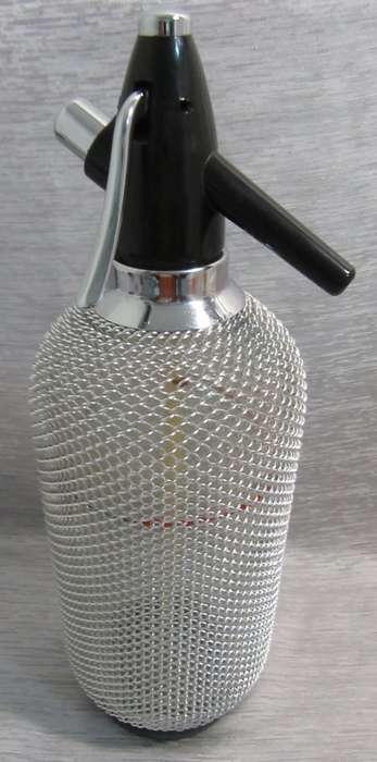 Vintage Sparklets Siphon Glass Syphon Seltzer Bottle Mesh