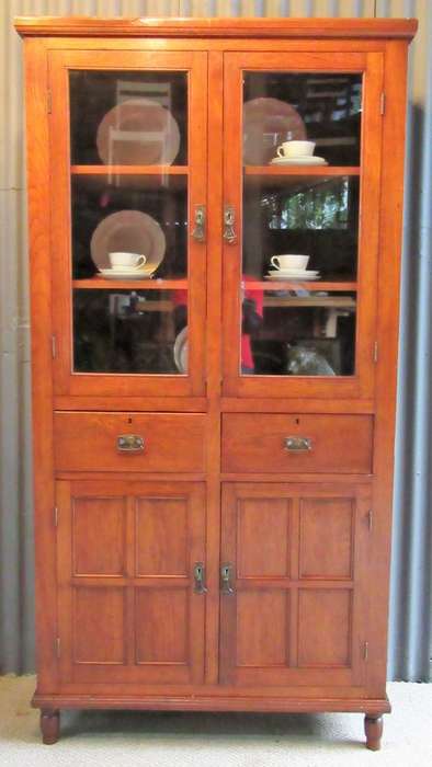 WOW BEEN TOLD THIS IS A ANTIQUE DRS CUPBOARD IT IS REAL SHOW STOPPER FINISHED IN BURMESE TEAK