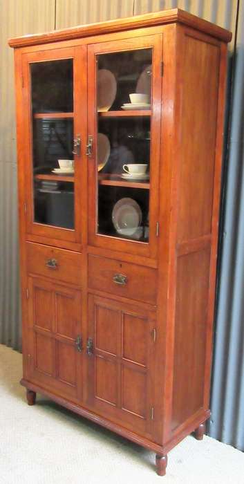 WOW BEEN TOLD THIS IS A ANTIQUE DRS CUPBOARD IT IS REAL SHOW STOPPER FINISHED IN BURMESE TEAK