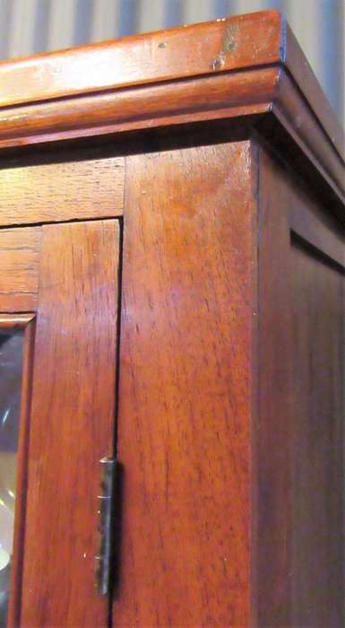 WOW BEEN TOLD THIS IS A ANTIQUE DRS CUPBOARD IT IS REAL SHOW STOPPER FINISHED IN BURMESE TEAK
