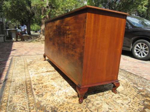 Impressive Queen Anne mahogany double width chest of drawers