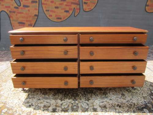 Impressive Queen Anne mahogany double width chest of drawers