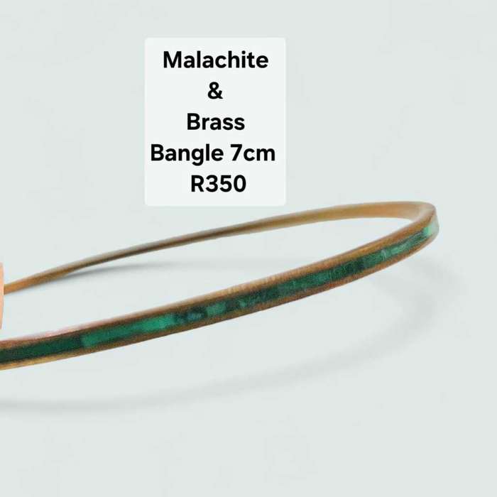 Malachite & Brass  Bangle