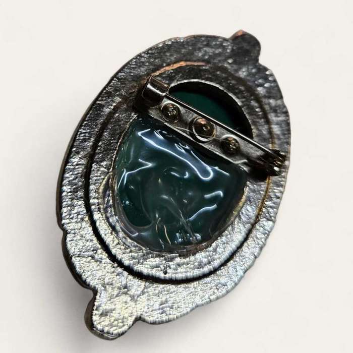 Malachite Brooch