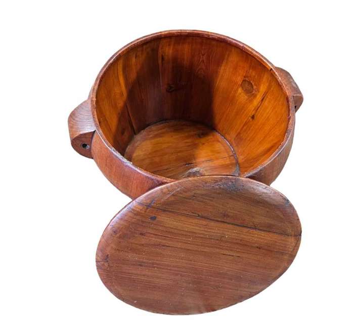Antique Chinese Wooden Rice Pot Bucket
