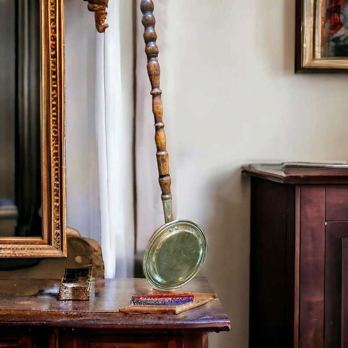 Antique Brass Bed Warmer