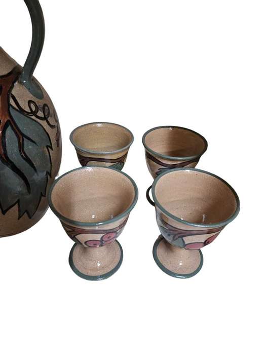 M Beyers 9 PC Pottery Wine set