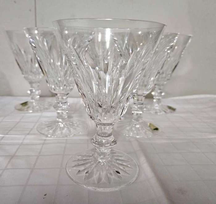 6 WATERFORD Crystal EILEEN White Wine Glasses