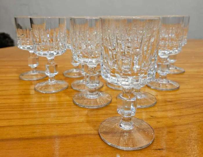 67 PC Retro Mid-Century Crystal Glass Set