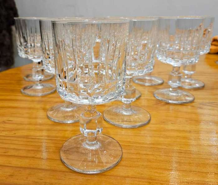 67 PC Retro Mid-Century Crystal Glass Set
