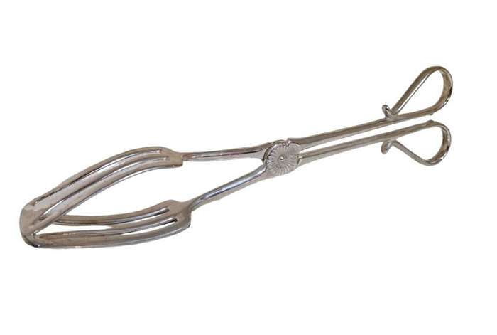Silver Plated scissor grip cake serving tongs