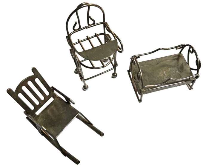 Miniature silver plated Furniture