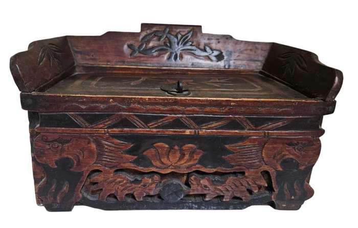 Antique Chinese Black Lacquered Box