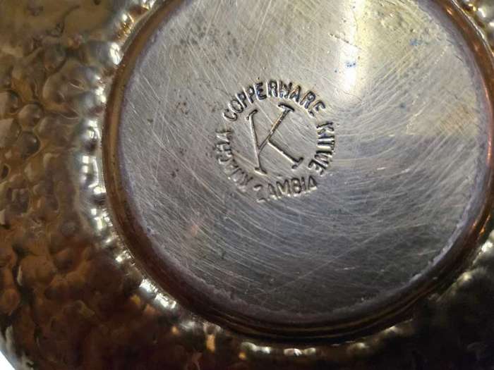 Vintage Zambian copper tray