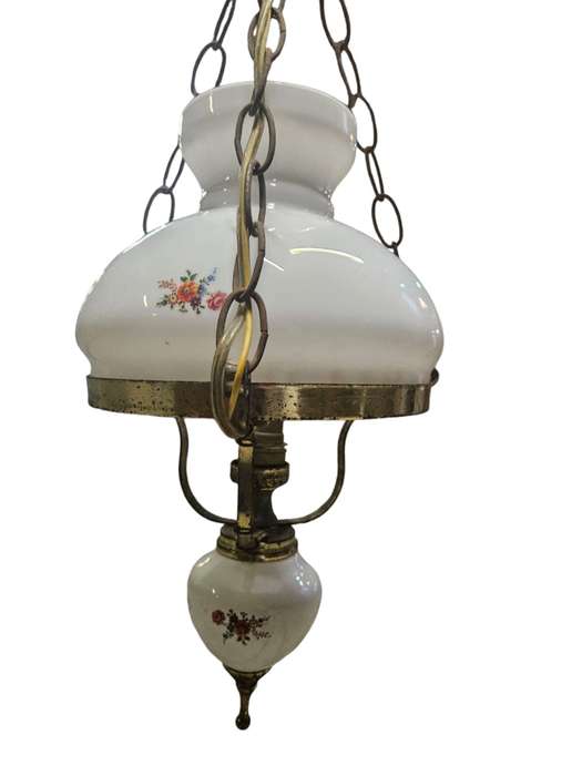 Vintage milk glass light fixture