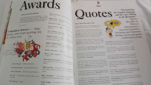 FORMULA ONE YEAR BOOK 1995 /1996  Mark Venables (includes a Chapter on South African Motorsport )