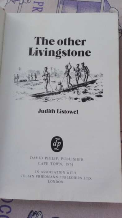 THE OTHER LIVINGSTONE JUDITH KISTOWEL