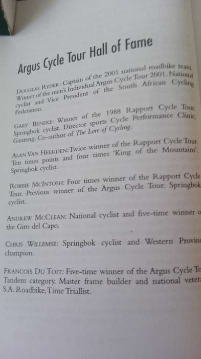 RIDE YOUR BEST ARGUS EVER Don du Toit Willie Engelbrecht John O Connor Moolman ( cycling ) Welgemoed