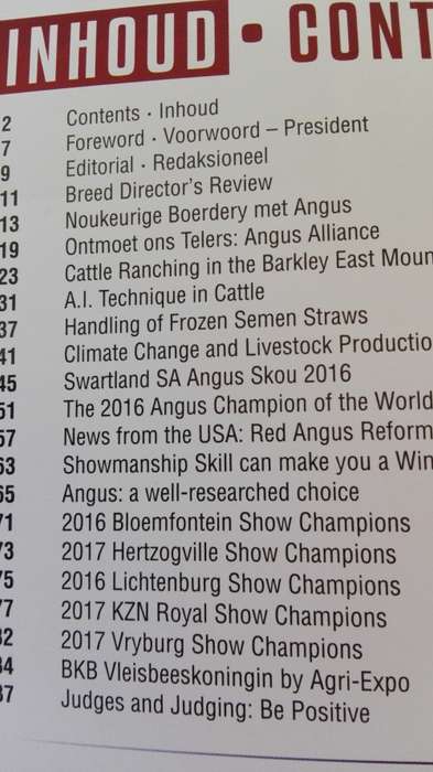ANGUS 2017 JOERNAAL / JOURNAL 100 YEARS  includes 2017 Breed Review