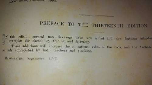 MACHINE DRAWING  Book 1  13th Edition  Enlarged  T Jones ; T G Jones 1912