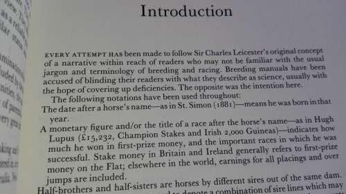 BLOODSTOCK BREEDING SIR CHARLES LEICESTER
