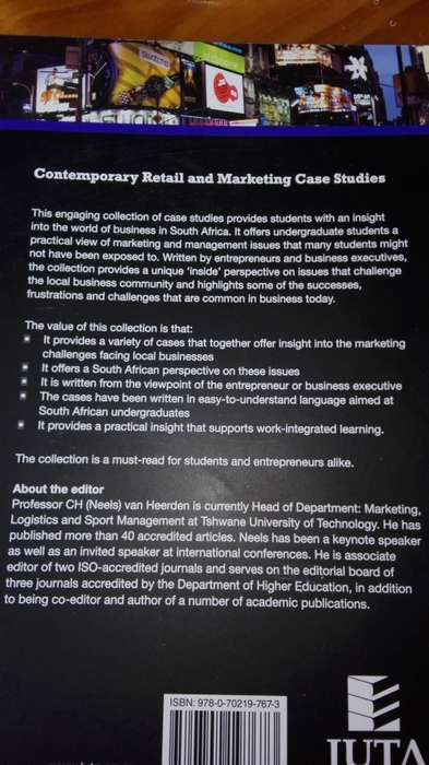 Contemporary Retail and Marketing Case Studies  CH Van Heerden ( sales )