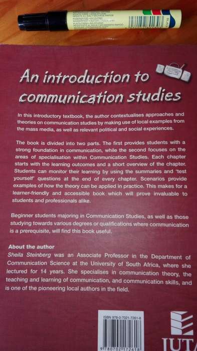 AN INTRODUCTION to COMMUNICATION STUDIES SHEILA STEINBERG