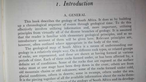 An INTRODUCTION to the HISTORICAL GEOLOGY of SOUTH AFRICA J F TRUSWELL