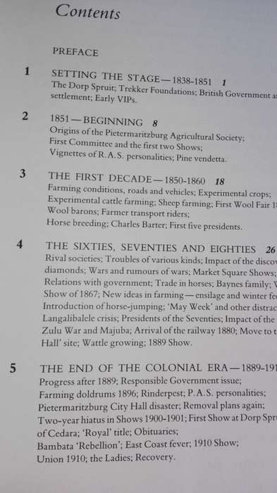 2 Books A History of the Royal Agricultural Society of Natal plus Natal`s Royal Show Ruth Gordon