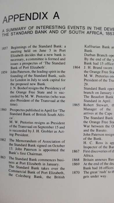 A PIONEER BANK  in a PIONEER LAND The Chronological Development  of the STANDARD BANK 1862 to 1962