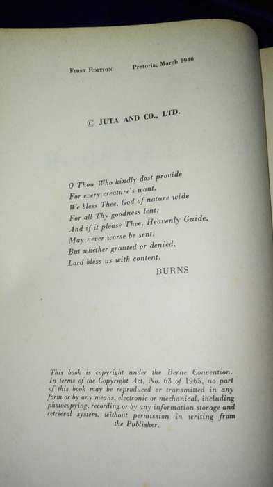OUMA'S COOKERY BOOK Mrs ROY HENDRIE ( Hardcover around 1965 )