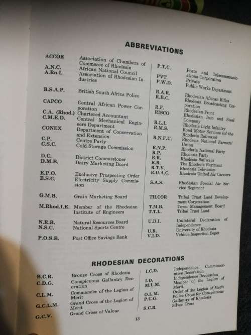 ENCYCLOPAEDIA RHODESIA ( Rhodesiana )
