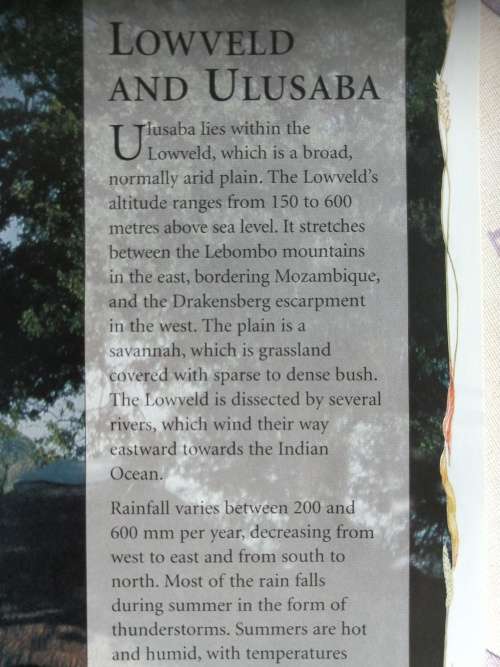 ULUSABA PRIVATE GAME RESERVE ENCOUNTERED