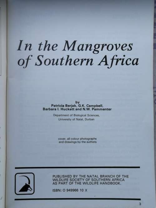 IN THE MANGROVES OF SOUTHERN AFRICA A Wildlife Handbook
