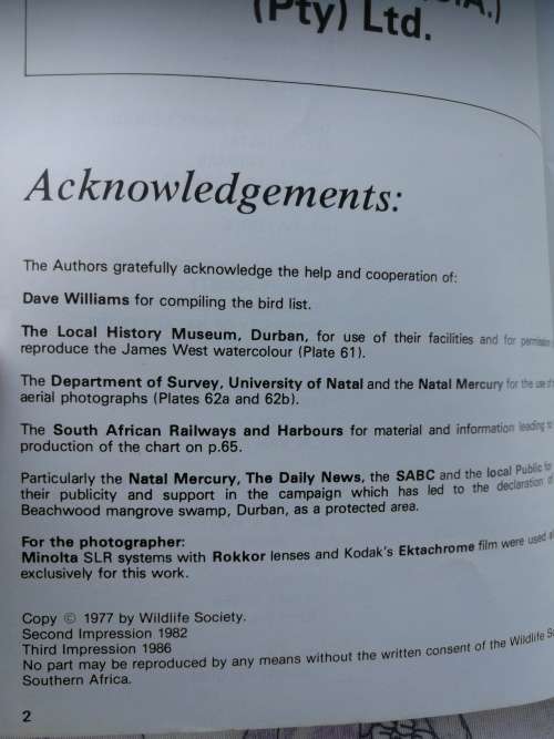 IN THE MANGROVES OF SOUTHERN AFRICA A Wildlife Handbook