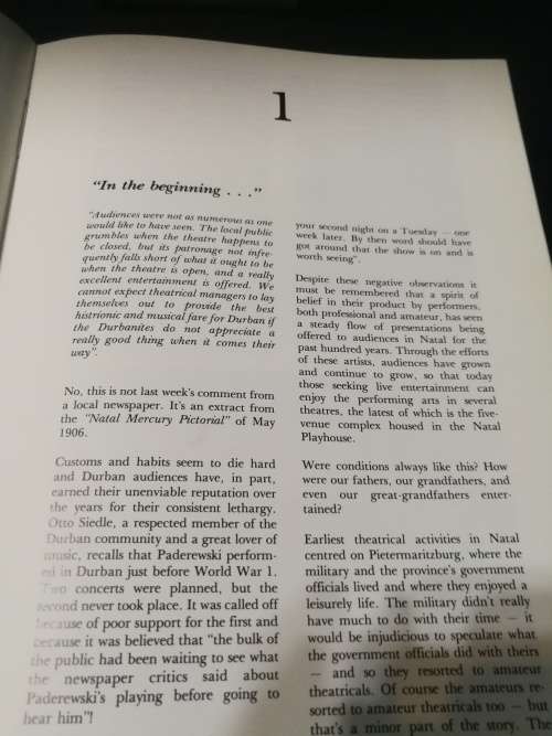 THE LONG ROAD That Led Towards the NATAL PLAYHOUSE  by MALCOLM WOOLFSON Limited Edition SIGNED