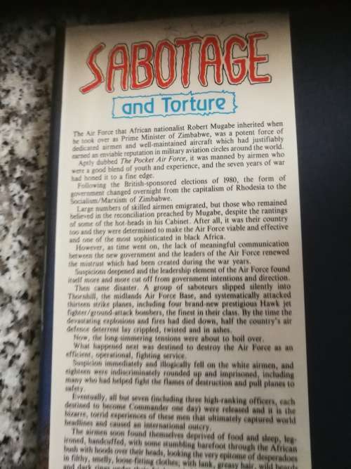 SABOTAGE AND TORTURE as told to BARBARA COLE ( Rhodesian War  )