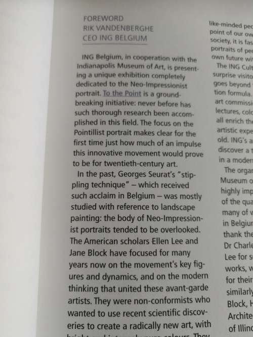 TO THE POINT The NEO-IMPRESSIONIST PORTRAIT 1886-1904 Art Exhibition Catalogue Belgium Dr J Block