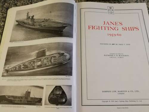 JANE`S FIGHTING SHIPS 1959 - 60 compiled by RAYMOND B BLACKMA Standard ref of world`s navies navy