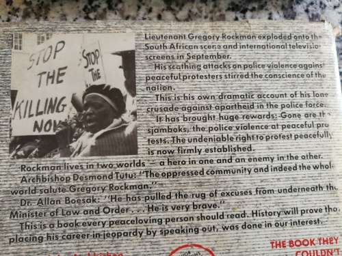 ROCKMAN Lieutenant Gregory Rockman told to EUGENE ABRAHAMS One Mans Crusade against apartheid police