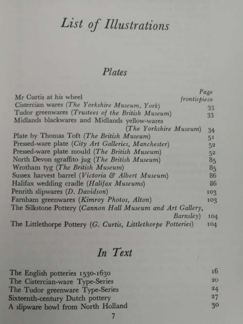 THE ENGLISH COUNTRY POTTERY It`s History and Techniques PETER C D BREARS potter