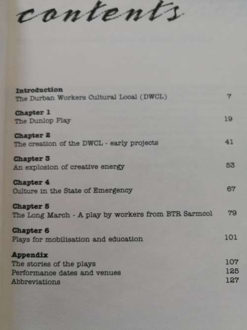 ORGANISE & ACT The Natal Workers Theatre Movement 1983 - 1987 ASTRID  von KOTZE  ( Organize and )