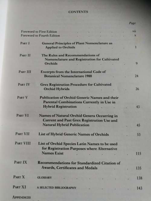THE HANDBOOK ON ORCHID NOMENCLATURE AND REGISTRATION FOURTH EDITION 1993 ORCHIDS Plants