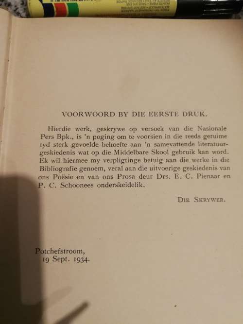 AFRIKAANSE LITERATUURGESKEIDENIS deur Dr. G DEKKER  1937 ( Afrikaans Literatuur geskiedenis )