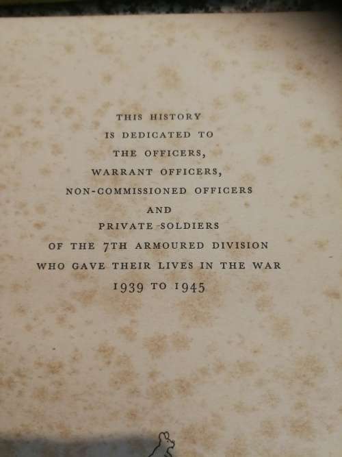 THE DESERT RATS MAJOR GENERAL G L VERNEY The History of the 7th Armoured Division Second World War