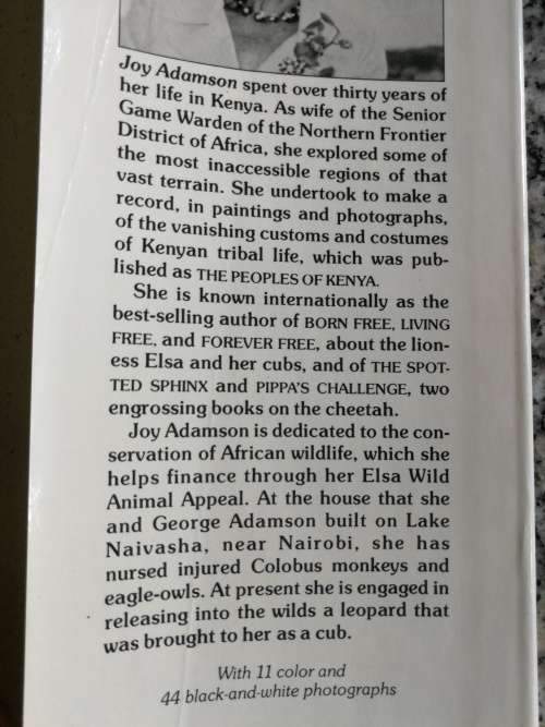JOY ADAMSON`S AUTOBIOGRAPHY The Searching Spirit ( of Born Free Kenya )