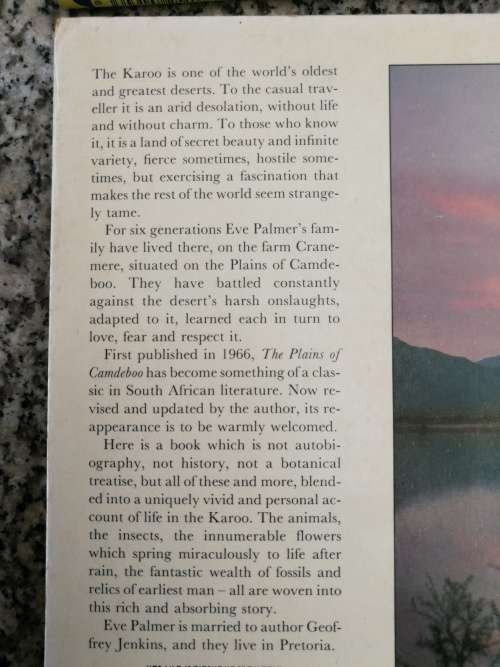 THE PLAINS OF CAMDEBOO A Classic Book of the Karoo EVE PALMER Revised edition